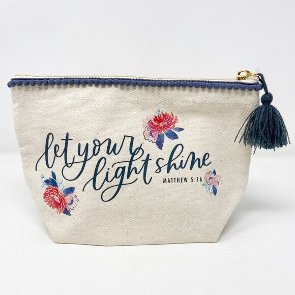 DAYSPRING | Let Your Light Shine Canvas Zip Bag - Picture 1 of 9